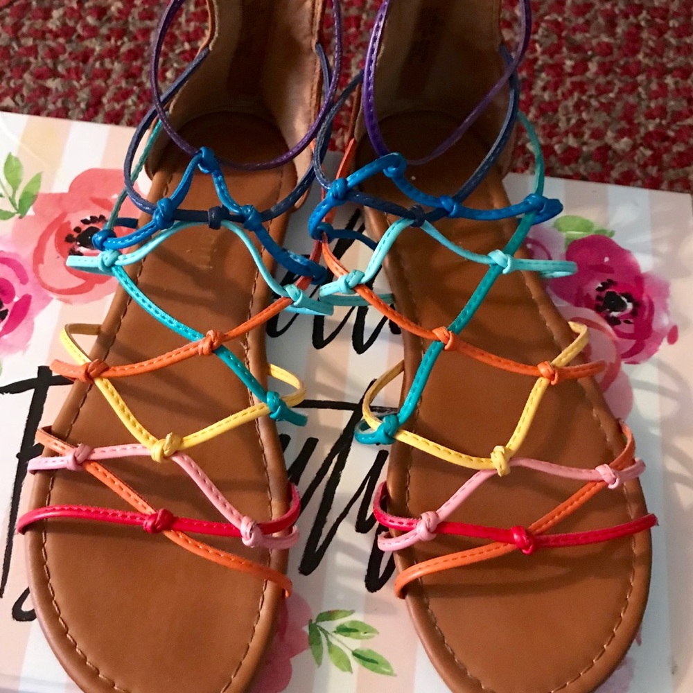 Maddengirl Rainbow Gladiator Sandals